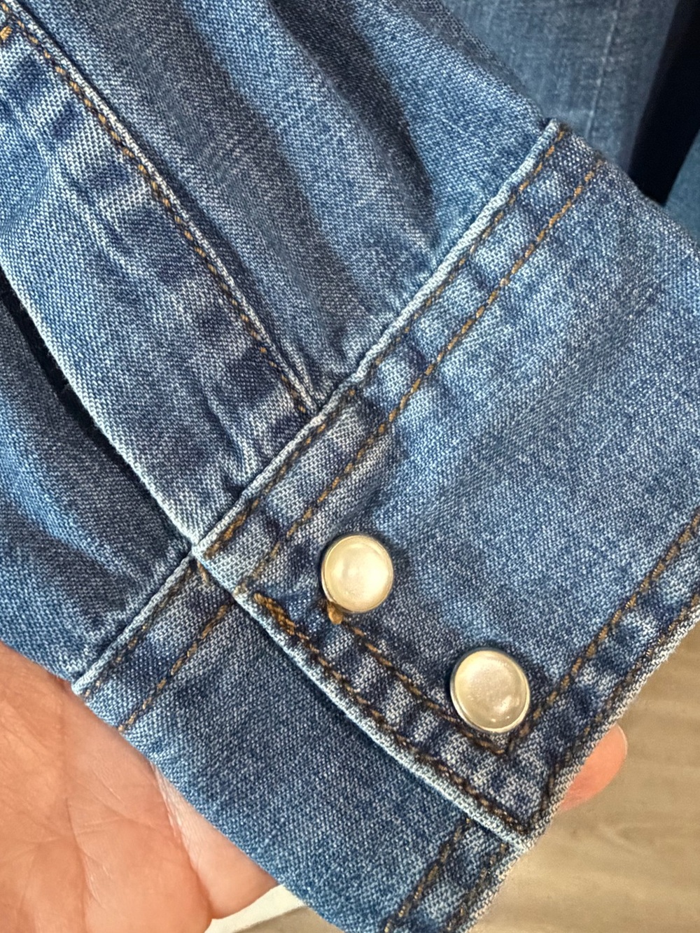 Wrangler Blue Denim Midi Shirt Dress - Picture 6 of 8
